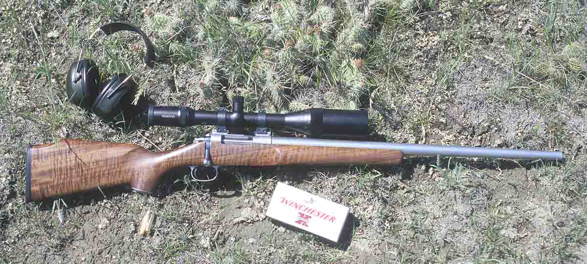 The Dakota Arms Serious Predator rifle is a single-shot bolt action, fitted with a Lilja barrel and AAA Claro walnut stock. It is topped with a Swarovski 6-24x PH-Series scope.